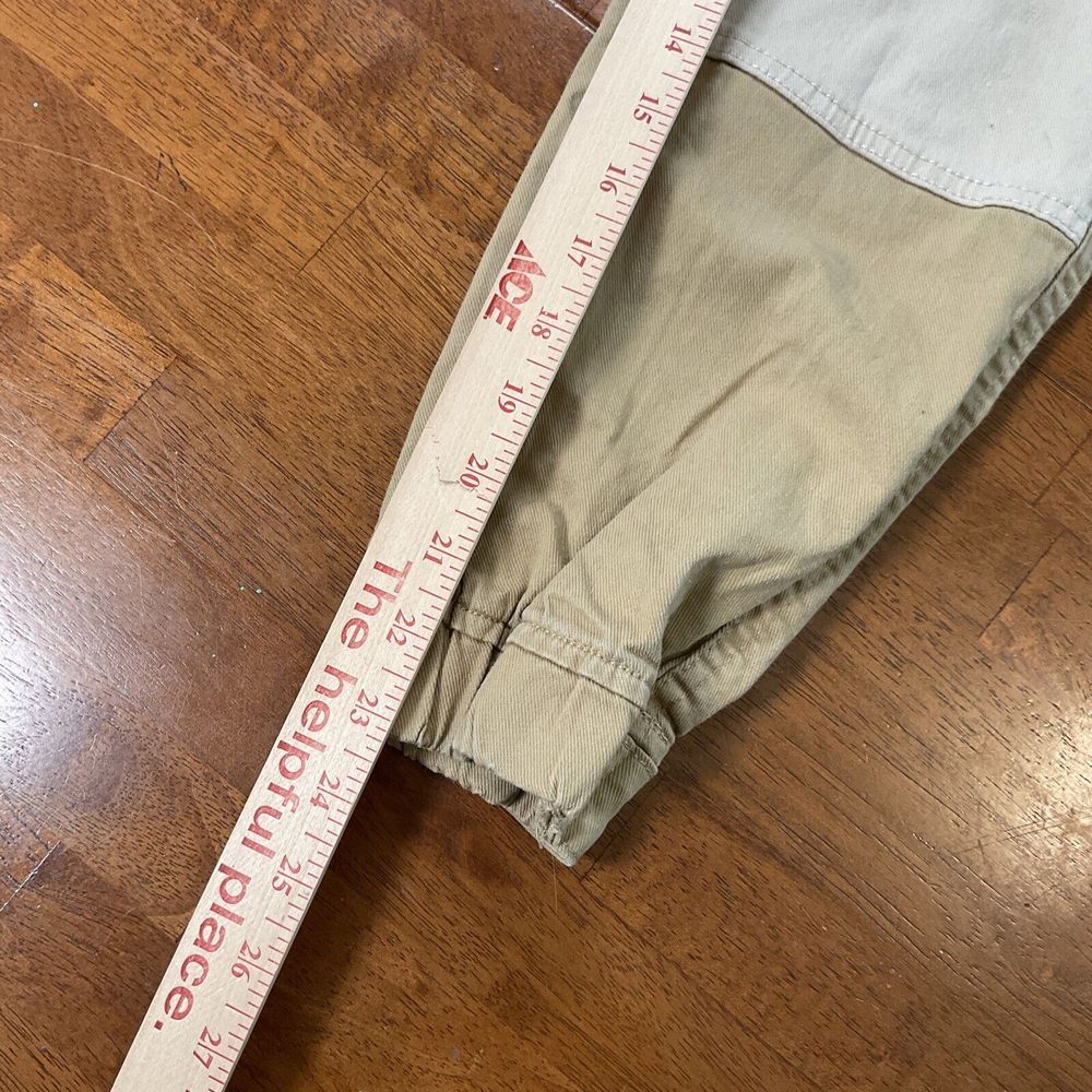 Bershka Women's Cargo Pants Size 4 Tan/Khaki 100% Cotton Cinched - Picture 3 of 9